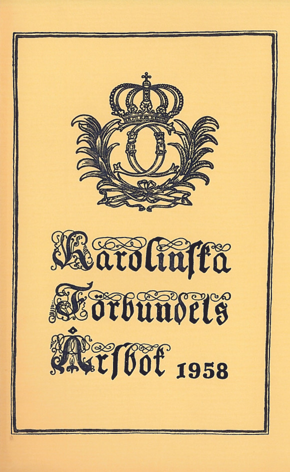 Karolinska förbundets årsbok 1958