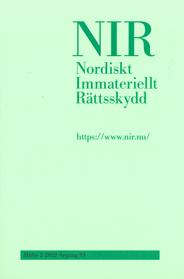 Nordiskt Immateriellt Rättsskydd nr 2 2022